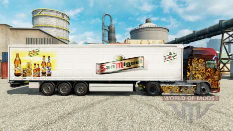 Скин San Miguel на полуприцепы для Euro Truck Simulator 2