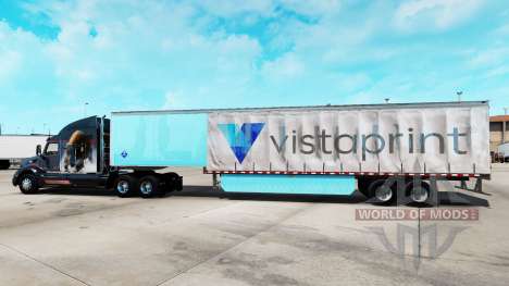 Скин Vistaprint на шторный полуприцеп для American Truck Simulator