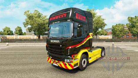 Скин Pirelli на тягач Scania для Euro Truck Simulator 2