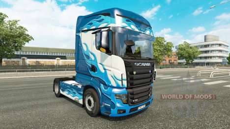 Скин Blue Flame на тягач Scania R700 для Euro Truck Simulator 2