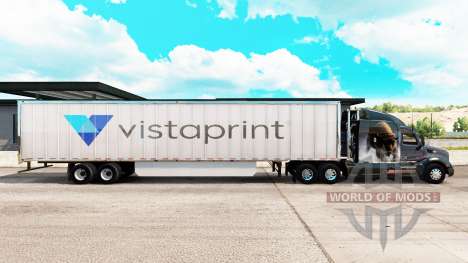 Скин Vistaprint на удлинённый полуприцеп для American Truck Simulator