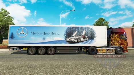 Скин Mercedes-Benz на полуприцепы для Euro Truck Simulator 2