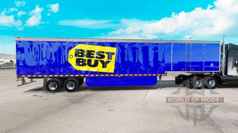 Скин Best Buy на шторный полуприцеп для American Truck Simulator