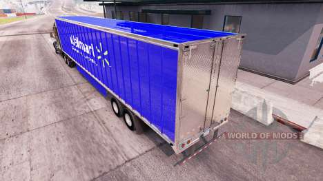 Скин Walmart на удлинённый полуприцеп для American Truck Simulator