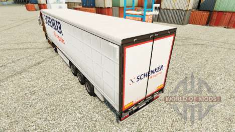 Скин Schenker Logistics на полуприцепы для Euro Truck Simulator 2