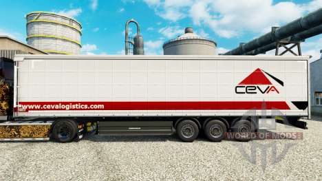Скин Ceva Logistics на полуприцепы для Euro Truck Simulator 2