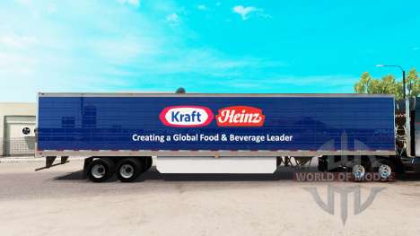 Скин Kraft Heinz на удлинённый полуприцеп для American Truck Simulator
