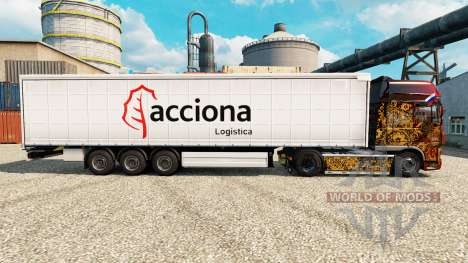 Скин Acciona на полуприцепы для Euro Truck Simulator 2