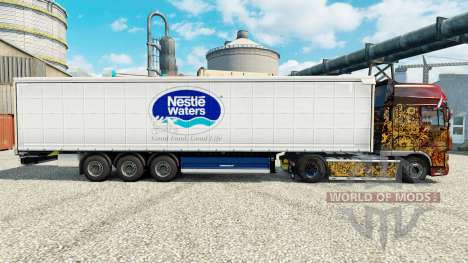 Скин Nestle Waters на полуприцепы для Euro Truck Simulator 2
