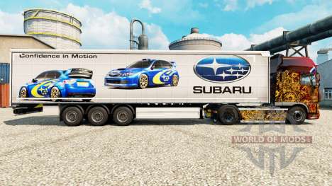 Скин Subaru на полуприцепы для Euro Truck Simulator 2