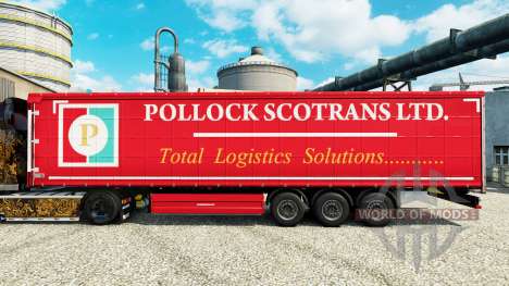 Скин Pollock Scotrans Ltd. на полуприцепы для Euro Truck Simulator 2