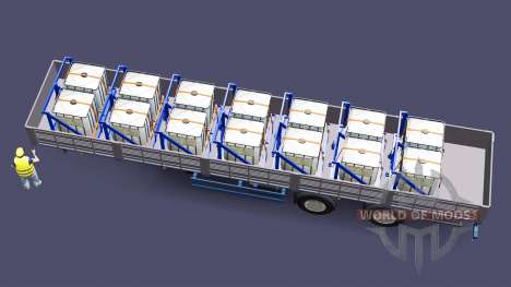 Бортовой полуприцеп с грузом медного купороса для Euro Truck Simulator 2