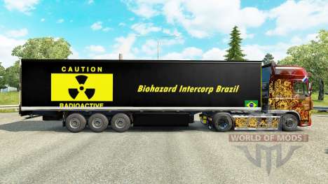 Скин Biohazard Intercorp Brazil на полуприцепы для Euro Truck Simulator 2