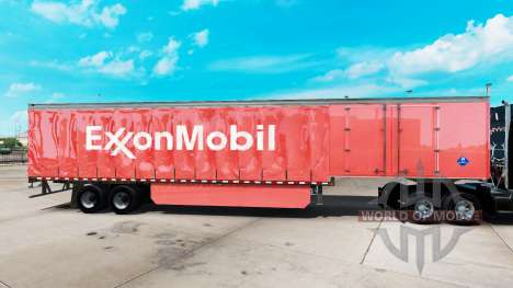 Скин ExxonMobil на шторный полуприцеп для American Truck Simulator