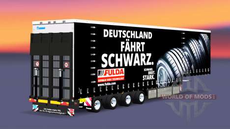 Шторный полуприцеп Krone Fulda для Euro Truck Simulator 2