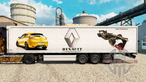 Скин Renault F1 Team v2 на полуприцепы для Euro Truck Simulator 2