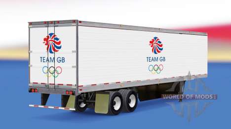 Скин Team GB на рефрижераторный полуприцеп для American Truck Simulator