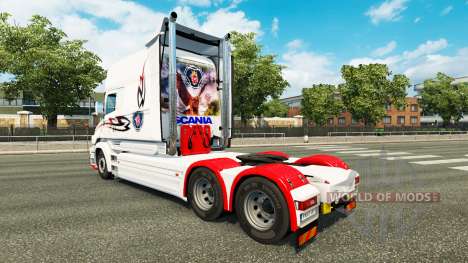 Скин White на тягач Scania T для Euro Truck Simulator 2