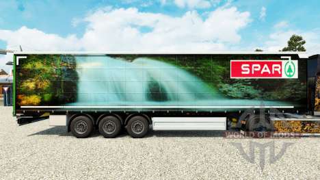 Скин Spar Natur Pur на шторный полуприцеп для Euro Truck Simulator 2