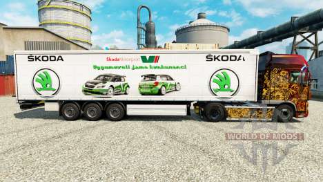 Скин Skoda на полуприцепы для Euro Truck Simulator 2