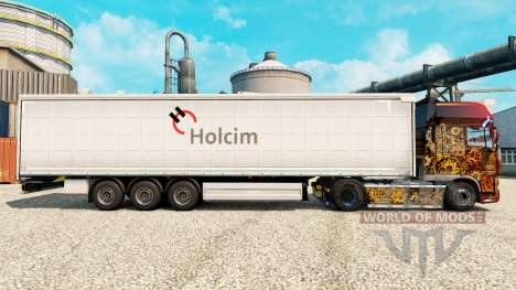 Скин Holcim на полуприцепы для Euro Truck Simulator 2