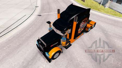 Скин Harley-Davidson на тягач Peterbilt 389 для American Truck Simulator