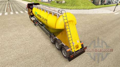 Скин Nosta Gruppe на цементный полуприцеп для Euro Truck Simulator 2
