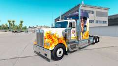 Скин Firefighter на тягач Kenworth W900 для American Truck Simulator