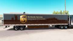 Скин UPS на удлинённый полуприцеп для American Truck Simulator