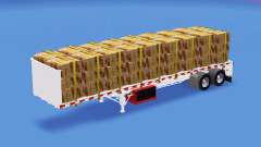 Полуприцеп-площадка с различными грузами v1.1 для American Truck Simulator