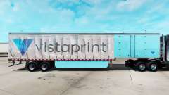 Скин Vistaprint на шторный полуприцеп для American Truck Simulator
