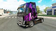 Скин Purple Tiger на тягач Volvo для Euro Truck Simulator 2