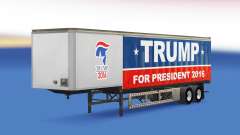 Скин Trump 2016 на шторный полуприцеп для American Truck Simulator