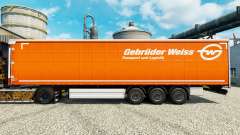 Скин Gebruder Weiss на полуприцепы для Euro Truck Simulator 2