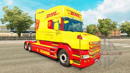Скин DHL на тягач Scania T для Euro Truck Simulator 2