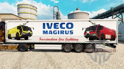 Скин Iveco Magirus на полуприцепы для Euro Truck Simulator 2