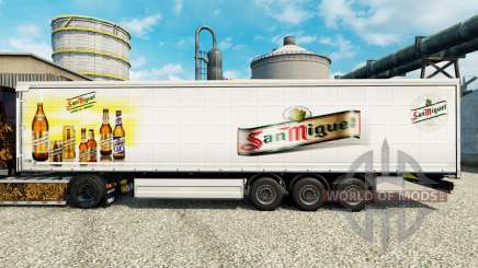 Скин San Miguel на полуприцепы для Euro Truck Simulator 2