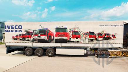 Скин Iveco Magirus на полуприцепы для Euro Truck Simulator 2