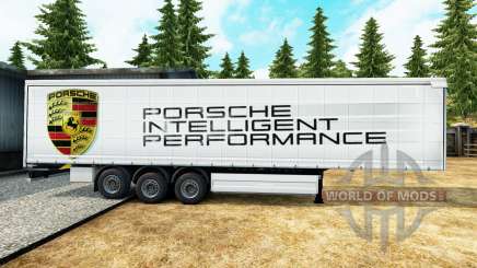 Скин Porsche на полуприцепы для Euro Truck Simulator 2