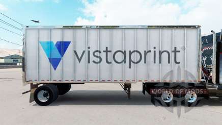 Скин Vistaprint на малый полуприцеп для American Truck Simulator