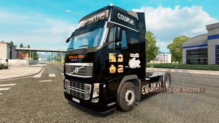Скин Coldplay на тягач Volvo для Euro Truck Simulator 2