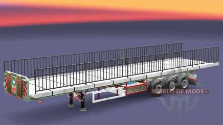 Полуприцеп-площадка с грузом элемента моста для Euro Truck Simulator 2