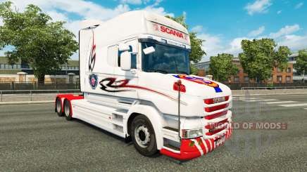 Скин White на тягач Scania T для Euro Truck Simulator 2