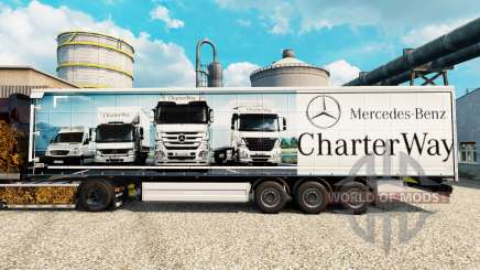 Скин Mercedes-Benz Charter Way на полуприцепы для Euro Truck Simulator 2