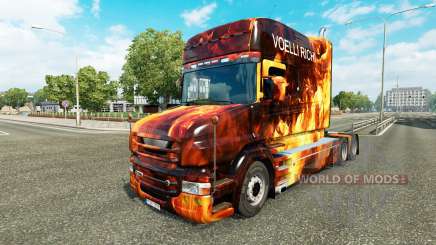 Скин Flames на тягач Scania T для Euro Truck Simulator 2