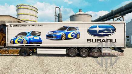 Скин Subaru на полуприцепы для Euro Truck Simulator 2