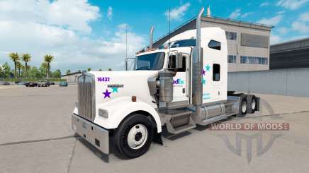 Скин FedEx Custom Critical на Kenworth W900 для American Truck Simulator