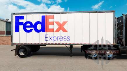 Скин FedEx на малый полуприцеп для American Truck Simulator