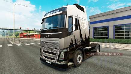 Скин Euro Express на тягач Volvo для Euro Truck Simulator 2