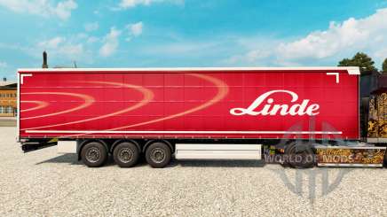 Скин Linde на шторный полуприцеп для Euro Truck Simulator 2